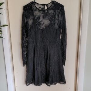 H&M Black Long Sleeve Dress